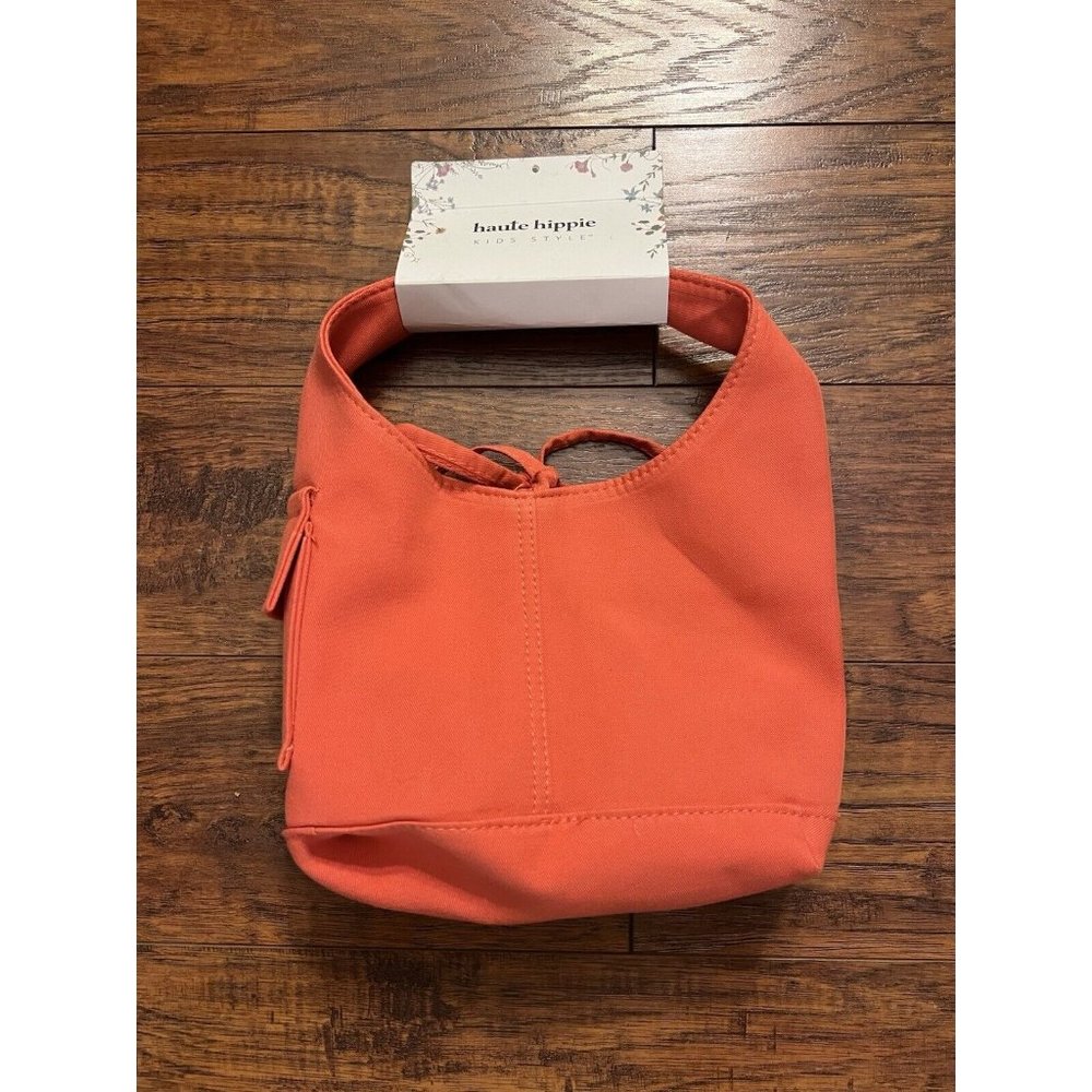 Haute Hippie Orange Mini Purse Kids Style NWT Tie Bag Cargo Pocket